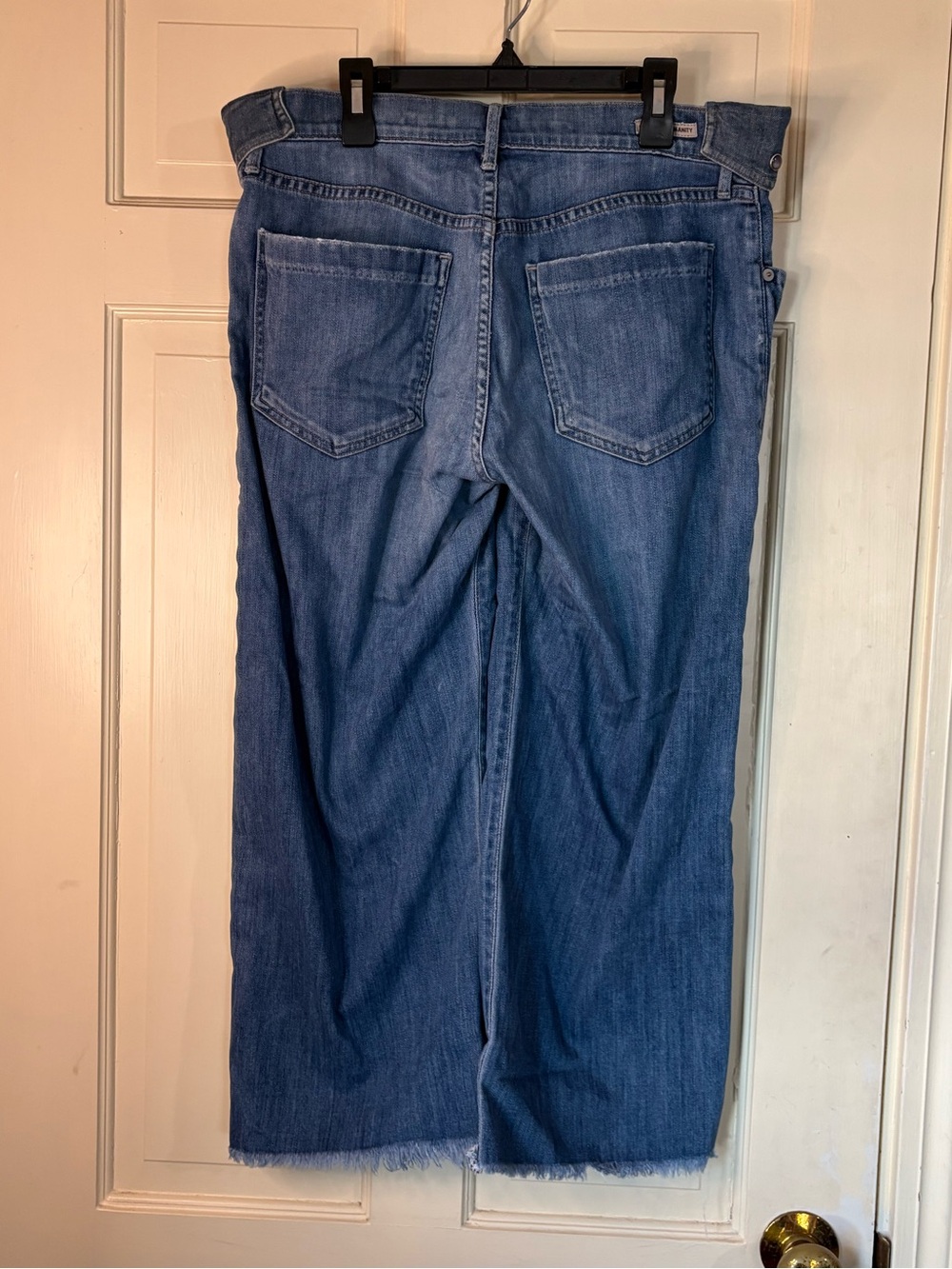 Citizens of Humanity High-Rise Wide-Leg Cropped Denim Jeans with Raw Hem Size 28 - Picture 9 of 11